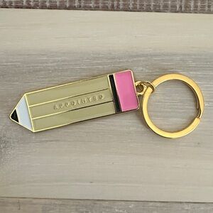 Appointed Pencil Keychain - Pink and Gold